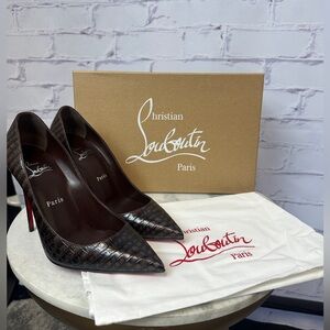 Christian Louboutin Kate 100 crook calf Brown Heels